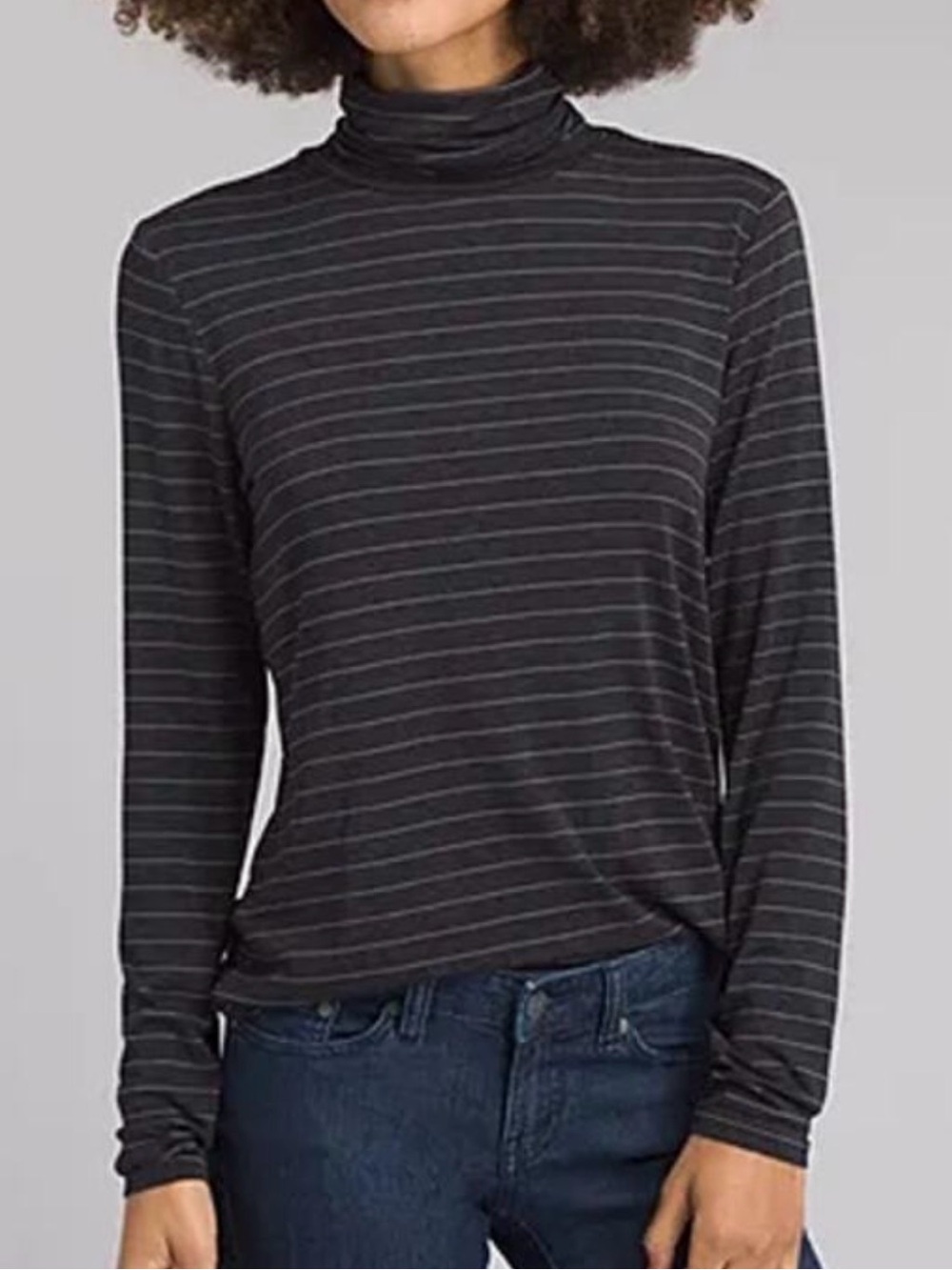 Prana Sol Protect Grey/Blue Turtleneck - X-SMALL